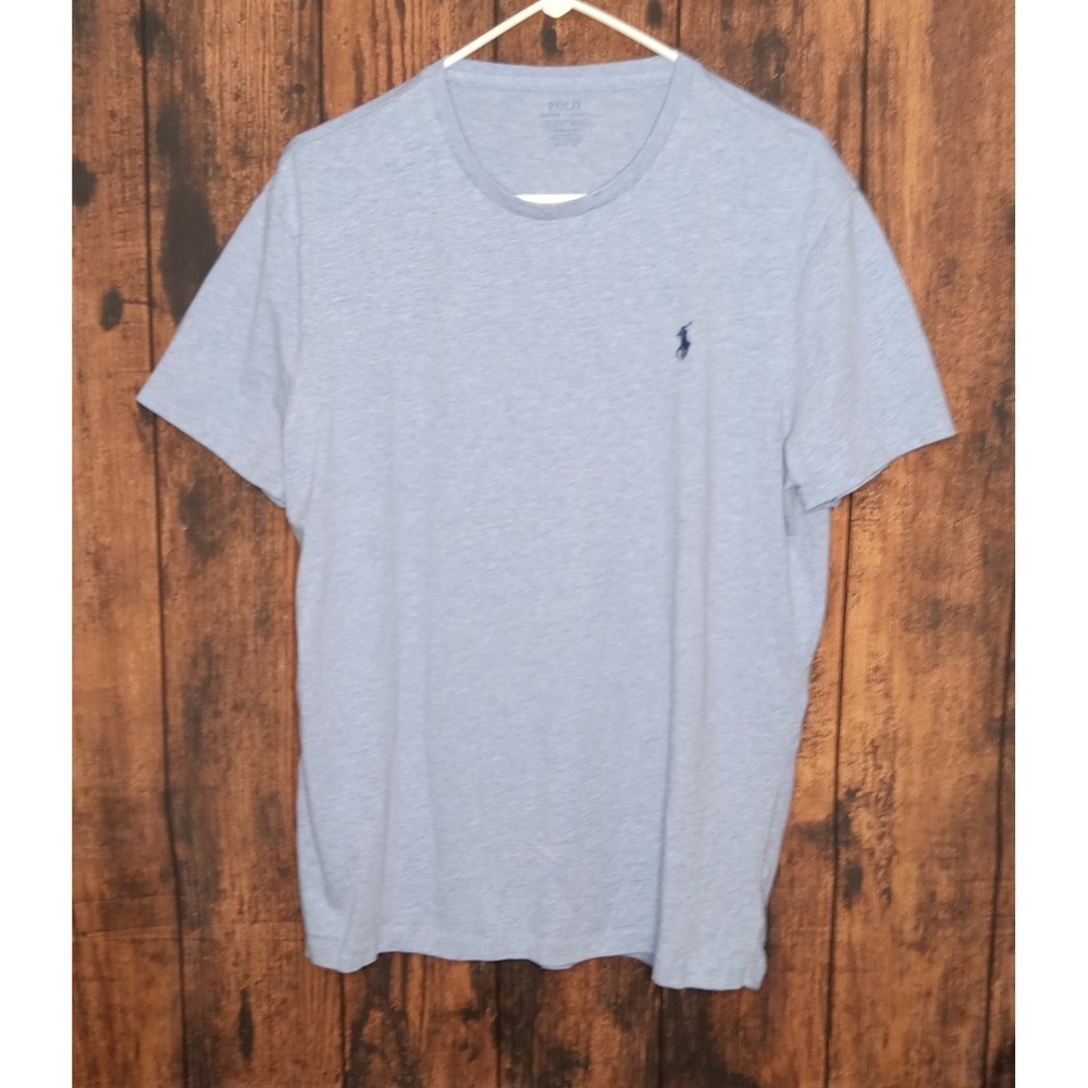 Polo Ralph Lauren Men's Custom Slim Fit Short Sleeve T-Shirt Size XL Heather Blu